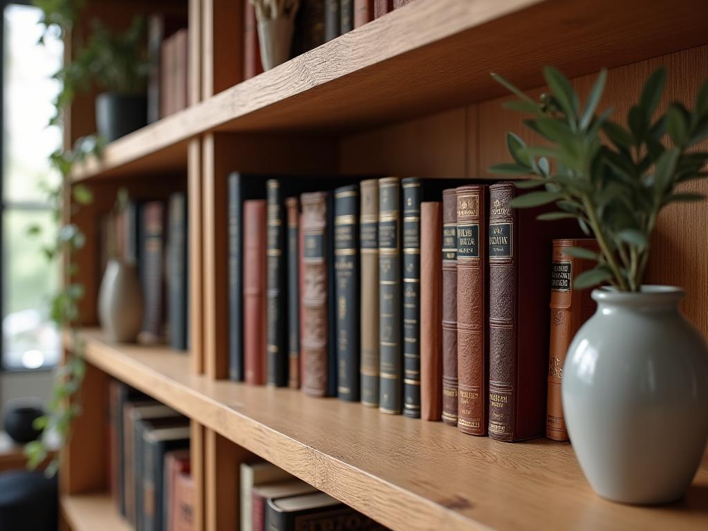 Estantería biblioteca artesanal